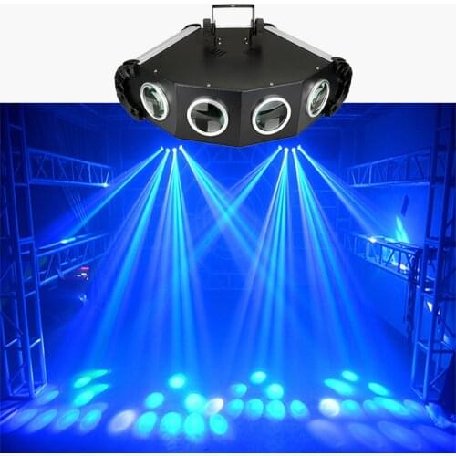 Professional party disco LED beam four-eye laser scanning DMX 4 lens DJ family music party Christmas decorative lights