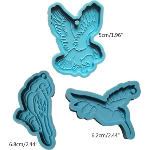 Birds Animal Keychain Epoxy Resin Mold Necklace Pendant DIY Craft Silicone Mould Crystal Mold DIY Handmade Soap Making DROPSHIP