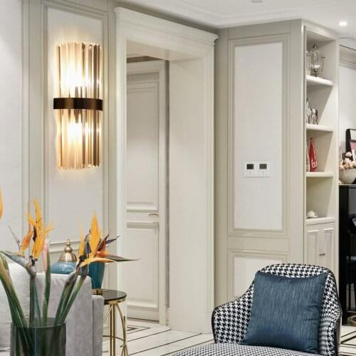 Modern Decor Crystal LED Wall Lamps for Home Room Decoration Dining Room Wall Sconce Living Room Kitchen Indoor Lighting Fixture