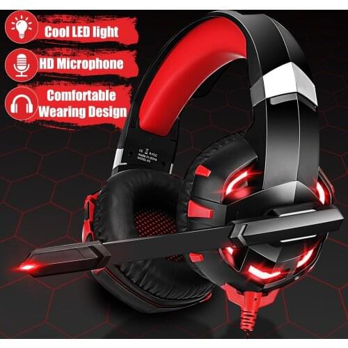 Super Bass PC Gamer Wired Headphone with Noice Reduction Mic Led light Gaming headset For PS4 XBOX Switch smartphone