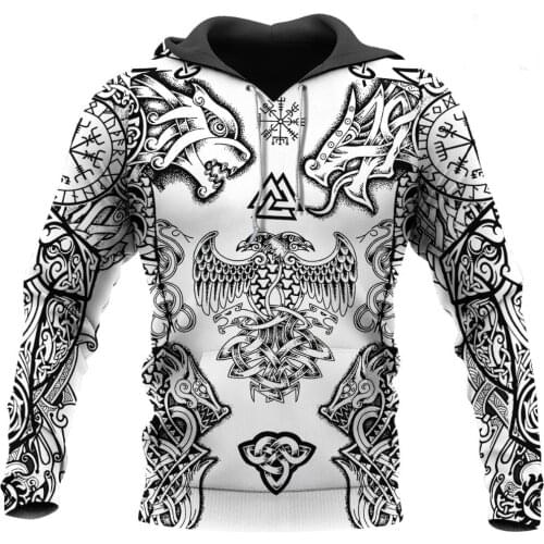 Beautiful Vikings Tattoo 3D Printed Hoodie Harajuku Fashion Sweatshirt Unisex Casual Jacket Pullover Oversized Hoodie Sudadera