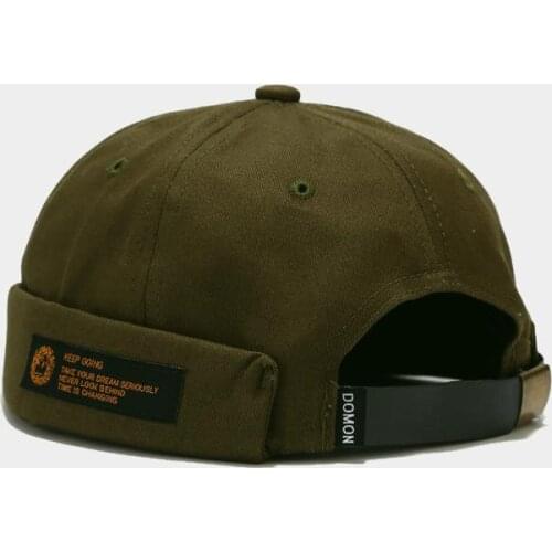 LDSLYJR Vintage Docker Cap Brimless Hat Breathable Beanie Hats Cotton Adjustable Solid Color Landlord Sailor Cap Men and Women21