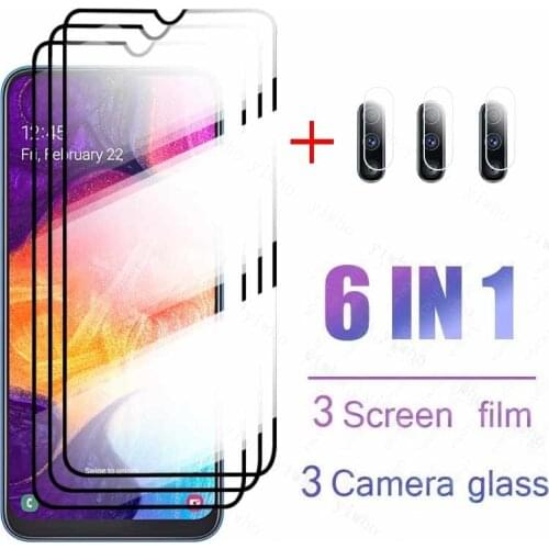 4in1 Camera Glass For Samsung Galaxy A50 A70 A40 A30 A20 Protective Glass For SamsungA50 A 50 Light Phone HD Screen Film Sklo