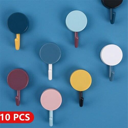 10 PCS Super Sucker Hook Strong Transparent Suction Cup Sucker Wall Hooks Hanger for Kitchen Bathroom Bathroom Hanger Towel Hook