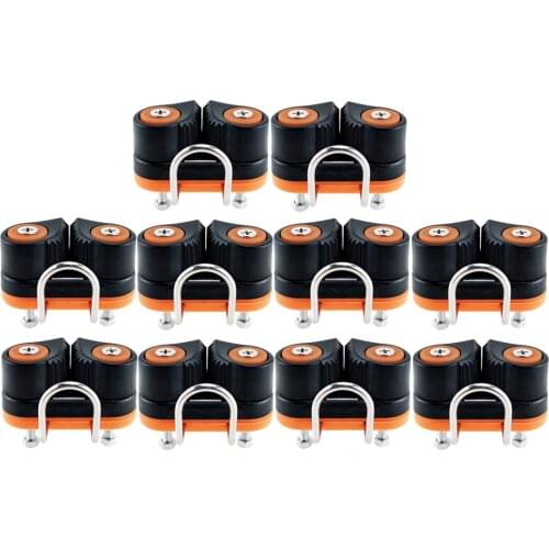 10x Composite 2 Row Sailboat Cam Cleat for 3-12mm Rope Breaking Load 900kg