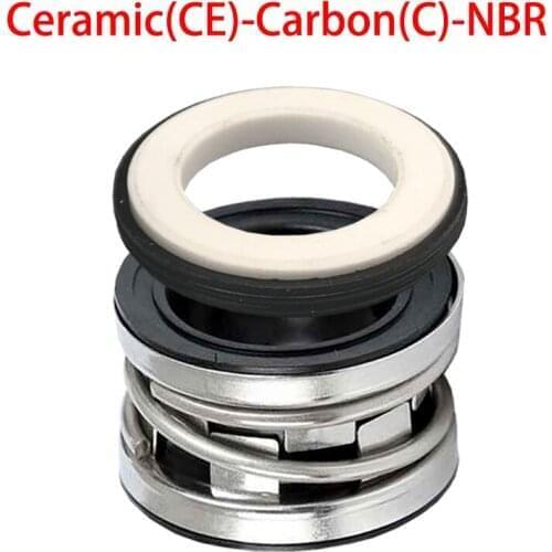 210/2100-40/45/50/53/55/60 Ceramic-Carbon-NBR Water Pump Single Coil Spring End Face Unbalanced Bellows Shaft Mechanical Seal
