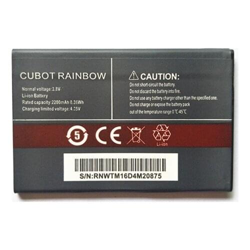 AZK 100% New Cubot Rainbow Battery 2200mAh Replacement For Cubot Rainbow Smart Phone+In Stock