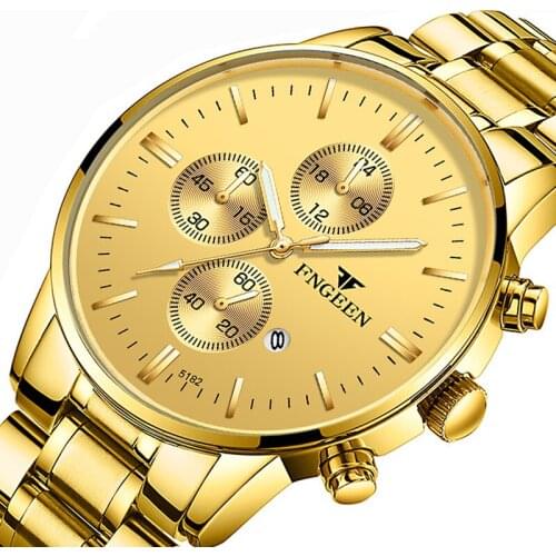 Top Brand Luxury Quartz Watche for Men Stainless Steel Waterproof Calendar Watch Luminous Date Wristwatches Relogio Masculino