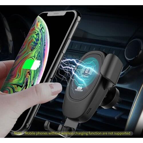 Gravity Car Wireless Charger Holder 10W Fast Charging For Iphone Huawei Xiaomi Mobile Phone Air Vent Mount Dashboard Fixed Stand