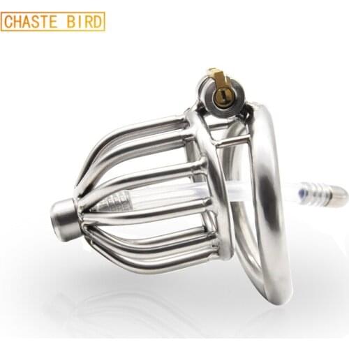 For Couple Sex Games Flirt Game 304 Stainless Steel Cock Cage Chastity Device with Stealth Lock Curved Ring Sex Toy Shop A260