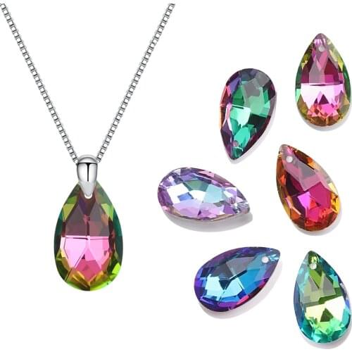 13X22MM Crystal Earring Drop Pendant Bulk 20Pcs Faceted Pear Shape Glass Beads For Jewelry Making Necklace Findings Chandelier