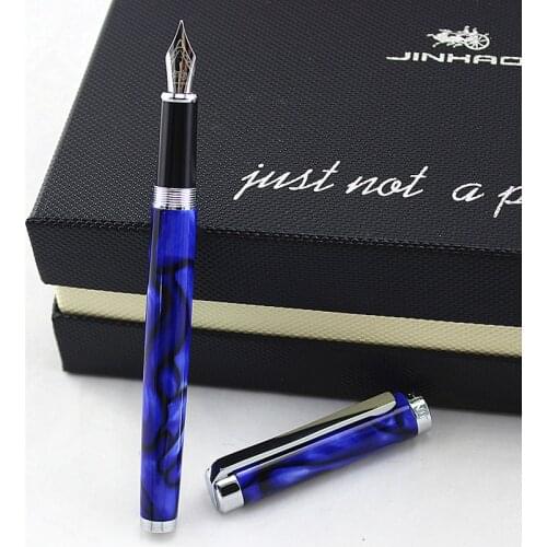 JINHAO 155 brand 3 Colors Fountain Pen With Gold Clip Office stationery luxury 0.5 nib Writing ink Pens for Christmas gift A7