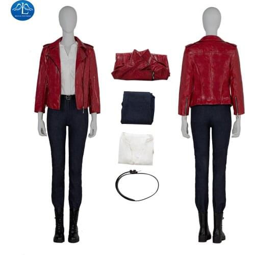 Game Resident Claire Cosplay Costume Jacket Outfit Adult Women Girls Halloween Carnival Costumes Custom Made Sets