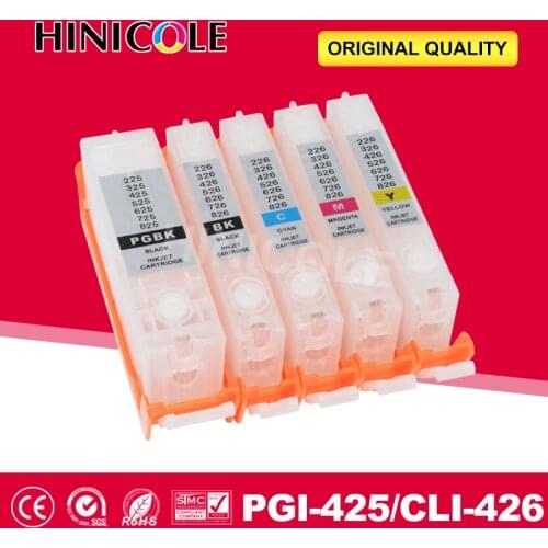 Hinicole Ink Cartridge Refillable PIXMA IP4840 IP4940 IX6540 MG5140 MG5240 MG5340 Printer Cartridge For Canon PGI 425 CLI 426
