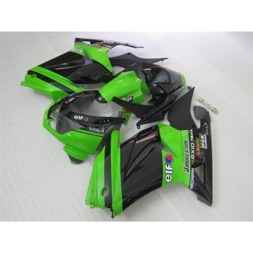 Injection molding fairing kit For Kawasaki ninja 250r 2008-2015 model green black EX250 08 09 10 11 12 fairings set PO22