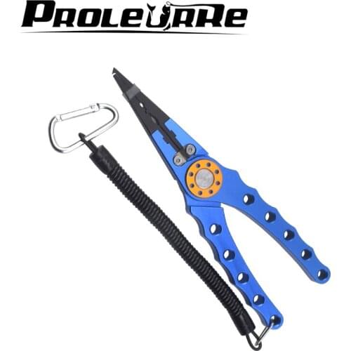 Proleurre Aluminum alloy body fishing pliers cutting pliers high strength pliers Multifunction Pliers Equipment Fishing tackle