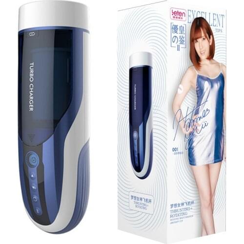 Leten Adult Toys Male Masturbator Vagina Rotation Piston Thrusting Sex Moaning Automatic Masturbation Machine Sex Toys for Men