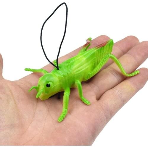 10Pcs Simulation Locust Insect Model Toys Childrens April Fools Day Prank Trick Props Creative Cartoon Animal Rubber Toy Gift