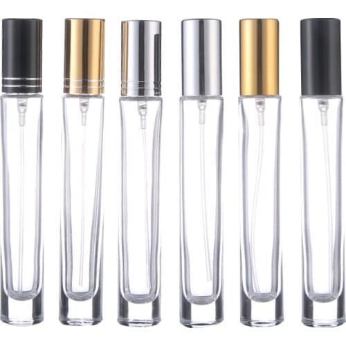 MUB - 10ML (5PCS/Lot) Mini Portable Perfume Thick Glass Bottle With Sprayer Empty Perfume Case Atomizer Empty Cosmetic Container