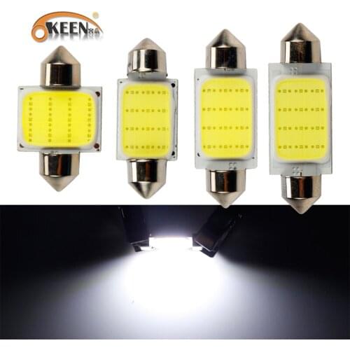 OKEEN 2pcs 4pcs Car Led Festoon Lights 36mm 39mm 42mm 31mm Led Festoon 6000K White led Festoon Bulb Light Reading Interior Lamp