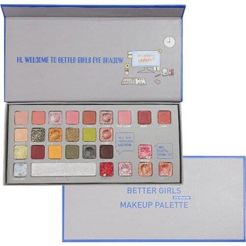 28 Color Holographische Shiny Matte Glitter Eyeshadow Palette Fashion Pearly Mashed Potato Eyeshadow Makeup Palette