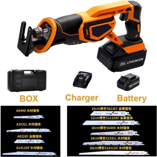 20V Electric Wood Metal Plastic Saw Wood Cutting Saw With 1pcs/2pcs Batteries Reciprocating Saw Rechargeable Reciprocating Saw