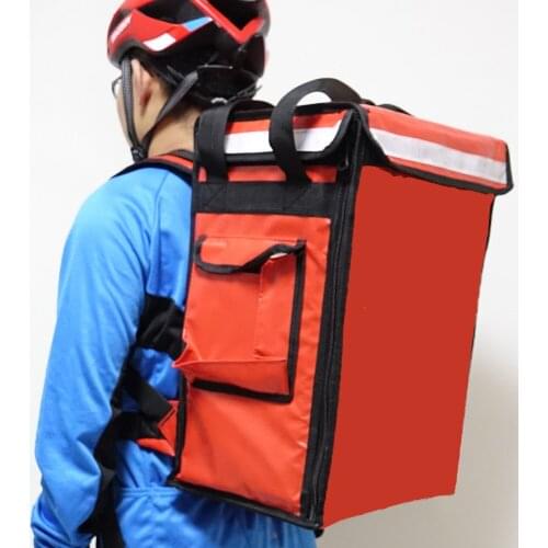 PK-33B: Small Pizza Delivery Backpack,Drinking Delivery Backpack, Hot Food Bag,Side Loading,Zipper Closure, 13" L x 9" W x 18" H