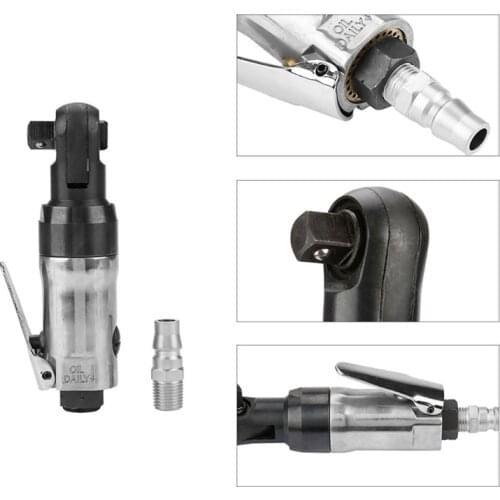 1Pc 1/4", 3/8" Pneumatic Spanner, Square Drive Straight Handle Pneumatic Air Ratchet Wrench Professional Miantenance Tool