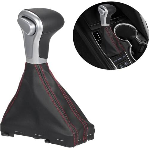 Gear S-hift Knob Gaitor Boot with PU Leather Cover Replacement for A-udi A5 A4L Q5 B8 B8PA B9 2009-2016 Car Accessories