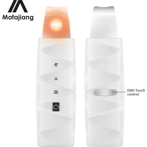 Facial Skin Scrubber Spatula Deep Cleaner Blackhead Remover Extractor Ultrasonic Peeling Pore Shovel Lift Machine Beauty Device