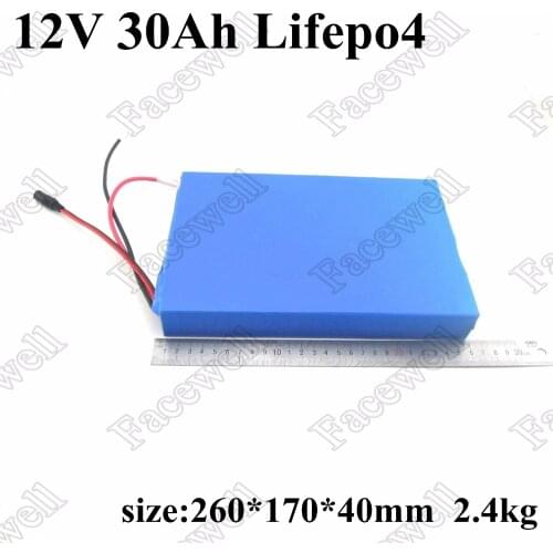 Solar panel 12v battery 30Ah lifepo4 bateria pack for aeg 12v battery panneau solaire ebike golf car electric tools power bank