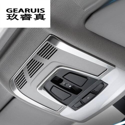 Stainless steel Car styling Interior Dome Reading Light Decoration Frame Sticker Cover Trim For BMW 3 series f30 f34 Accessories