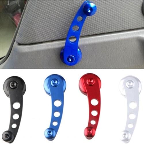 1 Set Aluminum Alloy Car Window Handle Universal Wear-resistant Window Riser Handle Replacement for Vehicle