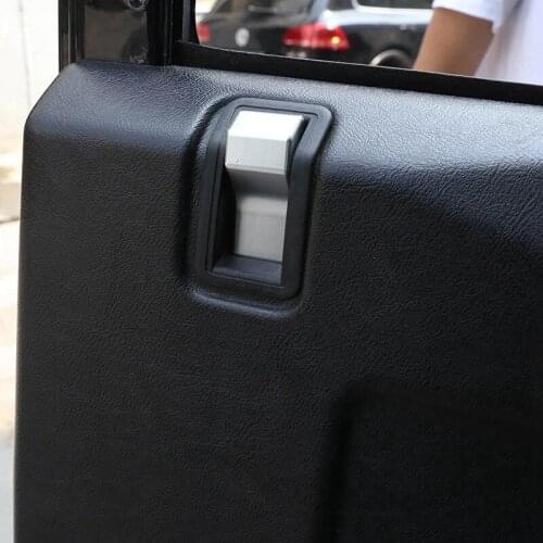 For Land Rover Defender 110 130 2004-2018 Aluminum Alloy Car Interior Door Latch Handle Decoration Cover Car styling Accessories