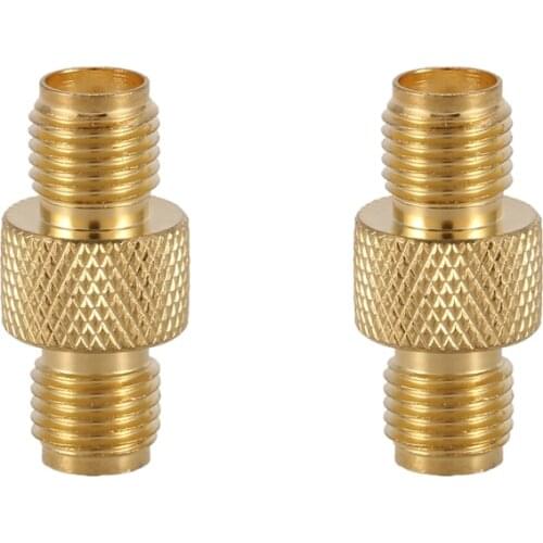 WSFS Hot SMA Female to Female Barrel Adapter RF Coax Connector Straight,gold