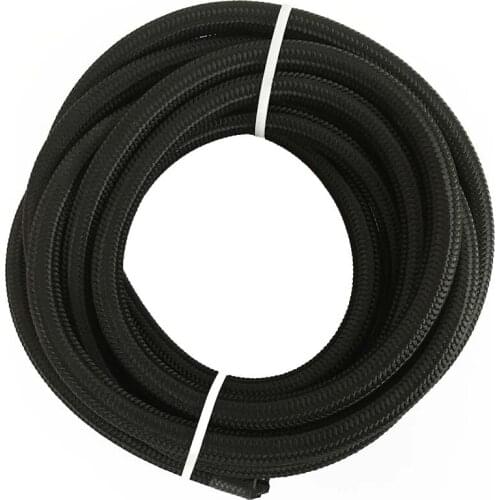 10 Feet AN 4 Nylon Oil Hose Line Cotton Over Braided Stainless Steel Racing Hose Fuel Line 3m Oil Cooler Hose End Adapter Pipe
