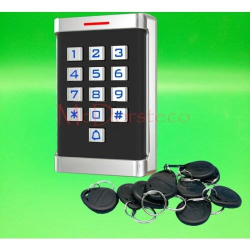 12V 24V Waterproof IP68 Metal Rfid Access Control EM ID Keypad Single Door Stand-alone Access Control & Wiegand 26 bit In/Output
