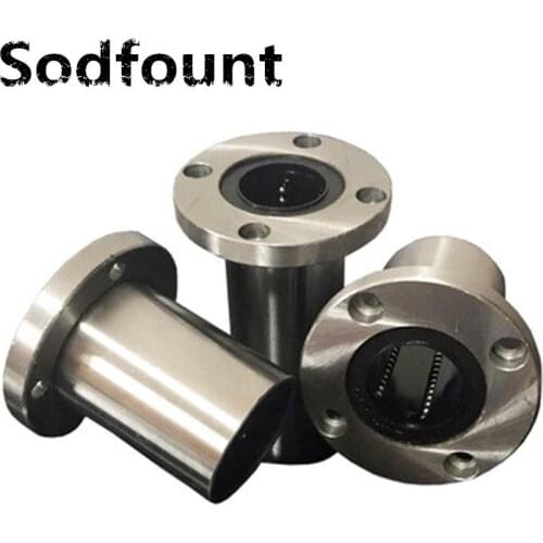 4pcs/lot LMF6LUU LMF8LUU LMF10LUU LMF12LUU LMF13LUU LMF16LUU 10mm flange linear bearing CNC parts for 3D printer linear Rod