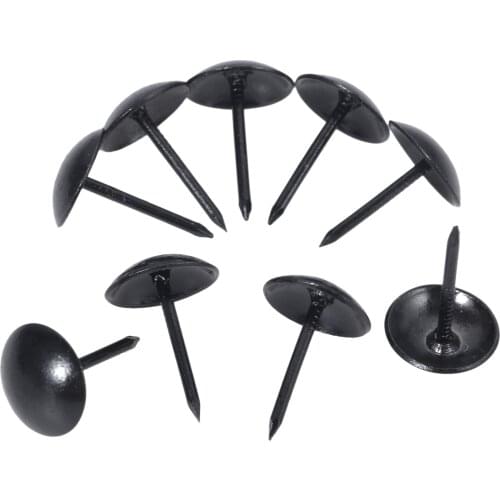 DRELD 100pcs Vintage Iron Upholstery Nail Jewelry Case Box Sofa Decorative Tack Stud Pushpin Decorative Furniture Nails 11*15mm