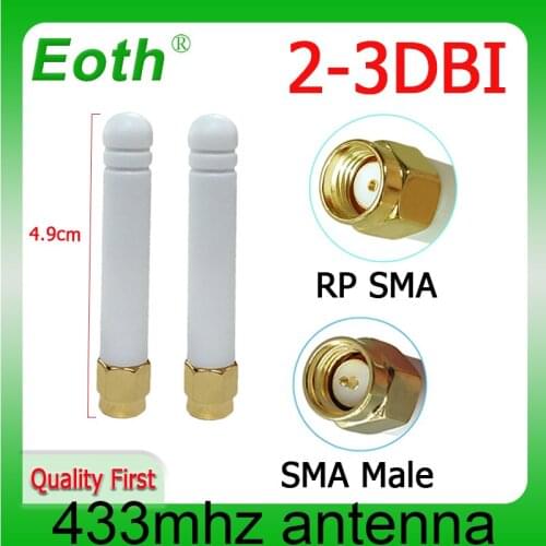 433MHz Antenna 3dbi LORA SMA Male Connector 433 MHz Directional Antena Small IOT Waterproof Antenne for Lorawan watermeter 433m