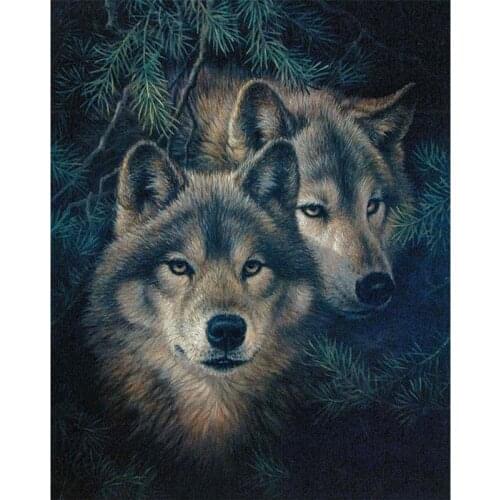 Wolf Diy square full diamond painting diamond mosaic embroidery pasted decorative painting for gift