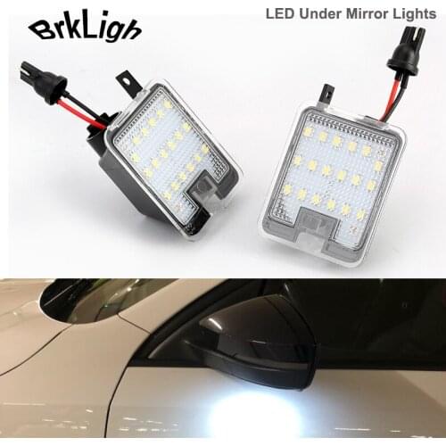 2Pcs White Canbus LED Under Side Mirror Welcome Light Puddle Lamps For Ford Kuga MK1 MK2 Focus MK3 Mondeo MK4 MK5 S-Max C-Max