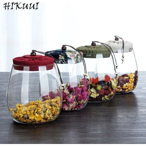 Daily Storage Tank Kitchen Storage Container Tea Snack Candy Moisture-proof Glass Sealing Jar Kitchen Accessories