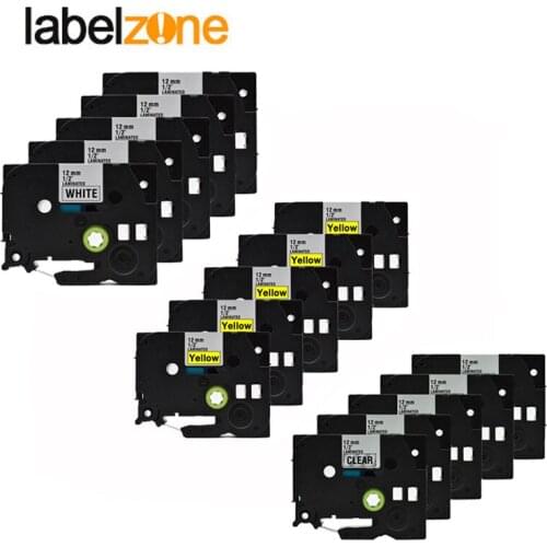 Mixed 3 colors Tze231 Compatible for Brother P touch printer Label Tapes 12mm Tze-231 tz231 tz 231 tz-231 tze131 tze631 tze tape