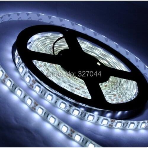 IP44 SMD 5050 led ribbon Strip 5M DC12V Light 300 LEDS Non-WaterproofCool Cold White For Home Party Lighting LED Rope Light