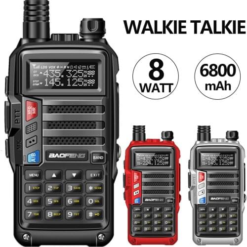 Original BaoFeng Walkie Talkie Upgrade of UV-5R Long Range 8W Transceiver CB Radio UHF VHF 136-174/400-520MHZ Two Way Radio