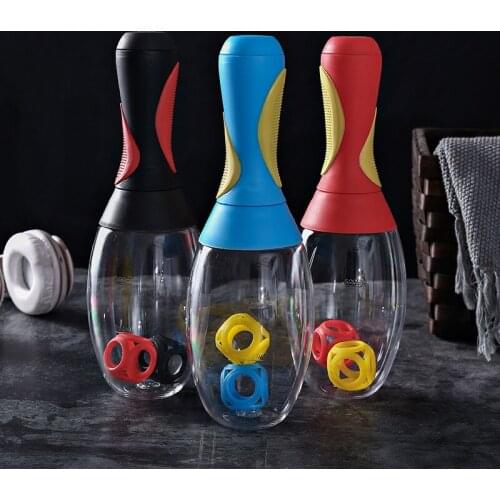 500ml Protein Powder Shaker Cup , Water Bottle Plastic Drinking Kettle , Camp Straw Cup Travel Portable Leakproof