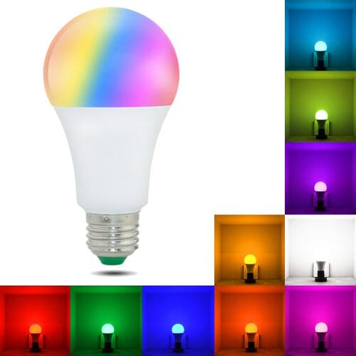 E27 Smart Control Lamp Dimmable 5W 10W 15W RGBW Led Magic Bulb Color Changing Lamp Colorful Decorative Bulb Lampada Home Decor