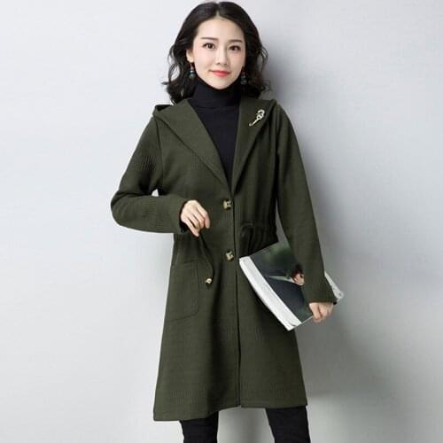 New Spring Autumn Windbreaker Women Jackets Long Sleeve Casual Hooded Female Jacket Long Coat Outerwear Black Large Size 5XL 431