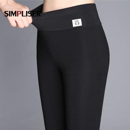 Large Sizes Womans Pencil Pants Female Bottoming Leggings High Stretch Mom Pants Black Grey Lady Trousers Casual Femme Pantalon